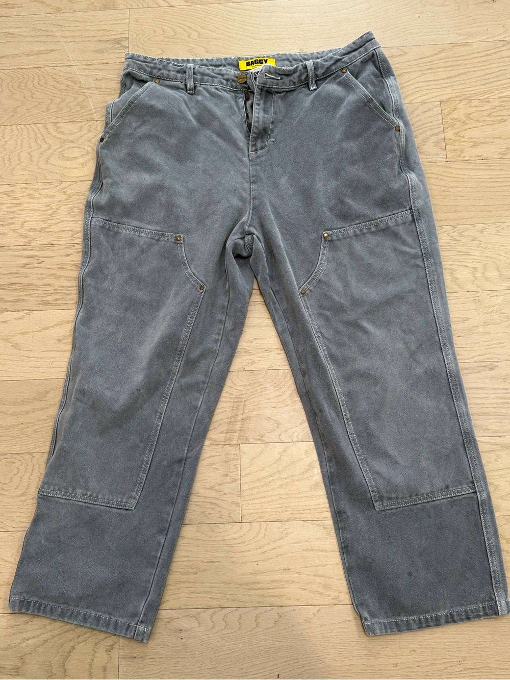 Butter Goods Mens Carpenter Pants in Washed Gray